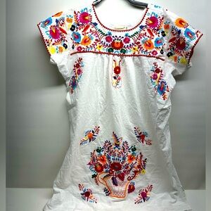 YZXDORWJ WOMENS EMBROIDERED MEXICAN DRESS SIZE 3XL NWT